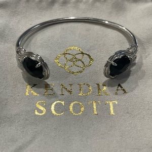 Kendra Scott Silver & Black Andy Cuff Bracelet